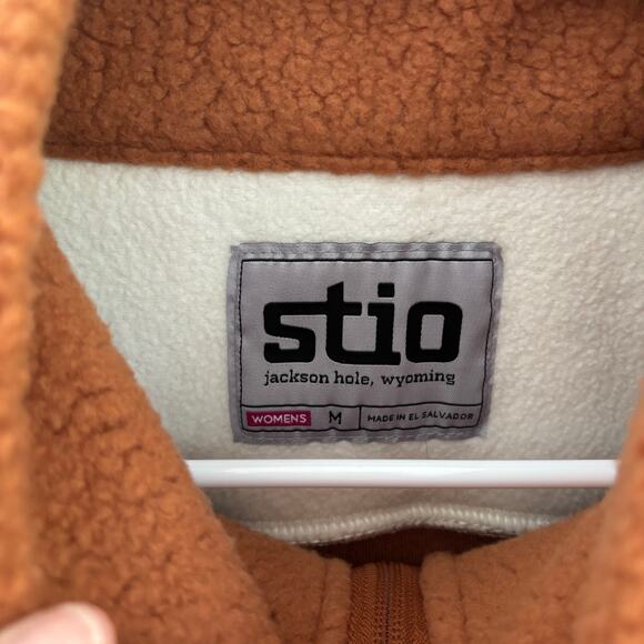 Stio Women's Rawlins Shearling 1/2 Zip Fleece Pullover Maple Brown Cozy Sz M - Picture 3 of 9